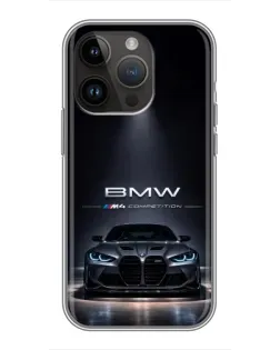 Чохол для iPhone 14 Pro Max з картинкою «BMW крізь нічне місто» Чохол для iPhone 14 Pro Max з картинкою «BMW крізь нічне місто»