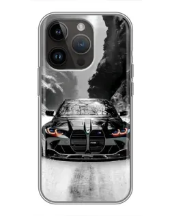 Чохол для iPhone 14 Pro Max з картинкою «BMW — акварельний дрифт» Чохол для iPhone 14 Pro Max з картинкою «BMW — акварельний дрифт»