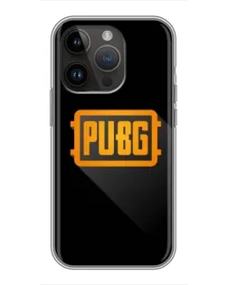 Чохол для iPhone 14 Pro Max з картинкою «PUBG — рамка лого»