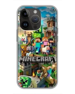 Чохол для iPhone 14 Pro Max з картинкою «Замок Minecraft»