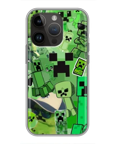 Чохол для iPhone 14 Pro Max з картинкою «Кріпери Minecraft» Чохол для iPhone 14 Pro Max з картинкою «Кріпери Minecraft»