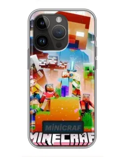 Чохол для iPhone 14 Pro Max з картинкою «Minecraft герої гри»