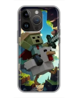 Чохол для iPhone 14 Pro Max з картинкою «Стів та гусь»