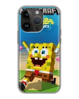 Чохол для iPhone 14 Pro Max з картинкою «Губка Боб Minecraft» Чохол для iPhone 14 Pro Max з картинкою «Губка Боб Minecraft»