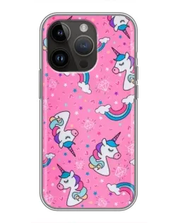 Чехол для iPhone 14 Pro Max с картинкой «Unicorn паттерн розовый» Чехол для iPhone 14 Pro Max с картинкой «Unicorn паттерн розовый»