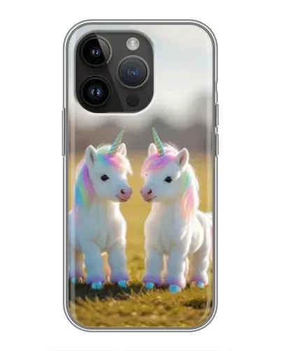 Чохол для iPhone 14 Pro Max з картинкою «Пара єдинорогів» Чохол для iPhone 14 Pro Max з картинкою «Пара єдинорогів»