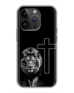 Чехол для iPhone 14 Pro Max с картинкой «Лев и Крест»