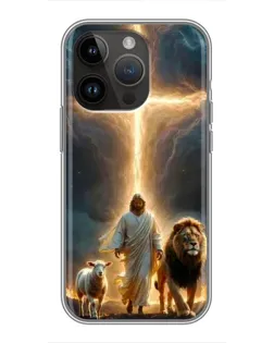 Чехол для iPhone 14 Pro Max с картинкой «Лев Иуды и Свет»