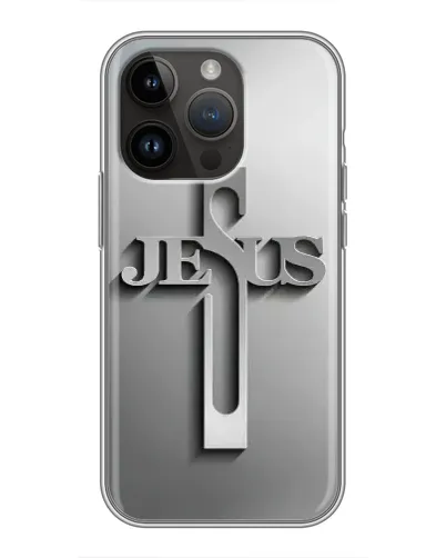 Чохол для iPhone 14 Pro Max з картинкою «Металевий хрест Jesus» Чохол для iPhone 14 Pro Max з картинкою «Металевий хрест Jesus»