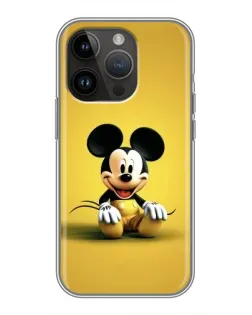 Чохол для iPhone 14 Pro Max з картинкою «Міккі на жовтому»