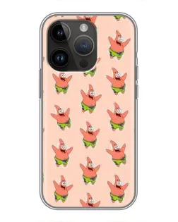 Чохол для iPhone 14 Pro Max з картинкою «Патрік Стар паттерн»