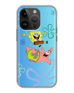 Чохол для iPhone 14 Pro Max з картинкою «Спанч Боб та Патрік»