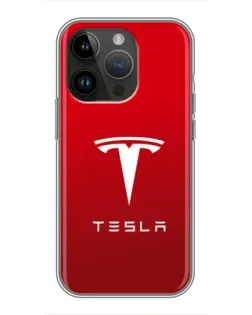 Чохол для iPhone 14 Pro Max з картинкою «Tesla Red Classic»
