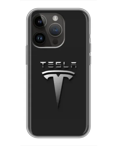 Чохол для iPhone 14 Pro Max з картинкою «Сталевий логотип Tesla» Чохол для iPhone 14 Pro Max з картинкою «Сталевий логотип Tesla»