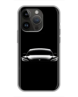 Чохол для iPhone 14 Pro Max з картинкою «Фари Tesla Night»