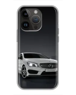 Чохол для iPhone 14 Pro Max з картинкою «Mercedes AMG GT Silver»