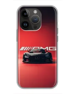 Чохол для iPhone 14 Pro Max з картинкою «Mercedes AMG — червона лінія»