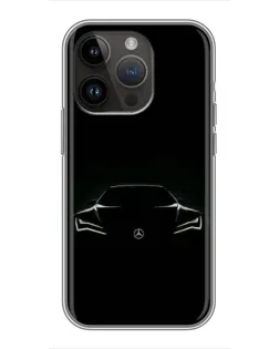 Чохол для iPhone 14 Pro Max з картинкою «Mercedes — силует авто» Чохол для iPhone 14 Pro Max з картинкою «Mercedes — силует авто»