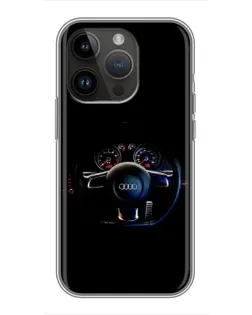 Чохол для iPhone 14 Pro Max з картинкою «Салон Audi — кермо» Чохол для iPhone 14 Pro Max з картинкою «Салон Audi — кермо»