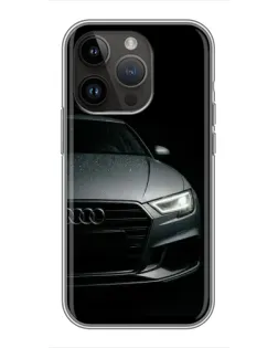 Чехол для iPhone 14 Pro Max с картинкой «Audi — детализация кузова»