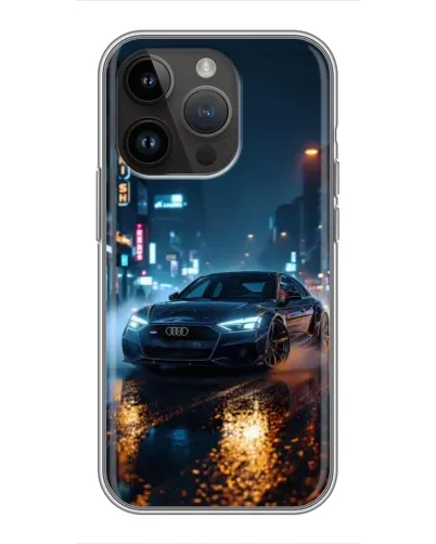 Чехол для iPhone 14 Pro Max с картинкой «Ночной город и Audi» Чехол для iPhone 14 Pro Max с картинкой «Ночной город и Audi»