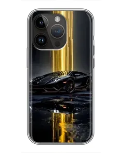 Чохол для iPhone 14 Pro Max з картинкою «Нічний Lamborghini драйв»