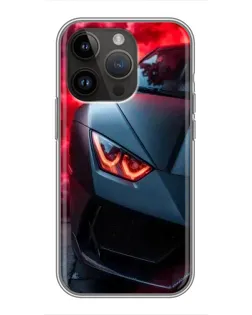 Чохол для iPhone 14 Pro Max з картинкою «Lamborghini червоне сяйво»