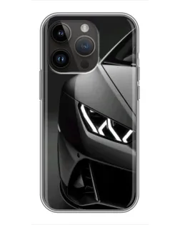 Чохол для iPhone 14 Pro Max з картинкою «Lamborghini фари деталізація»