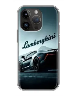 Чохол для iPhone 14 Pro Max з картинкою «Класичний Lamborghini надпис»