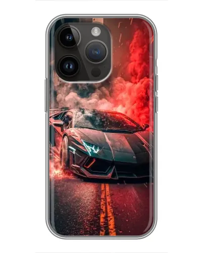 Чохол для iPhone 14 Pro Max з картинкою «Lamborghini червоний дим» Чохол для iPhone 14 Pro Max з картинкою «Lamborghini червоний дим»