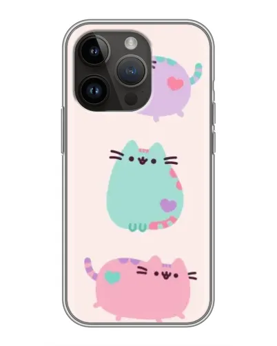 Чохол для iPhone 14 Pro Max з картинкою «Pusheen тріо» Чохол для iPhone 14 Pro Max з картинкою «Pusheen тріо»