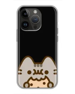 Чохол для iPhone 14 Pro Max з картинкою «Пушин на чорному»