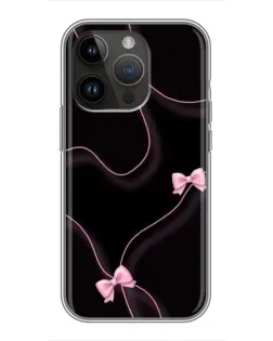 Чехол для iPhone 14 Pro Max с картинкой «Розовые ленты»