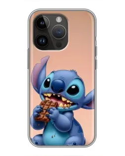 Чохол для iPhone 14 Pro Max з картинкою «Стіч їсть шоколад»
