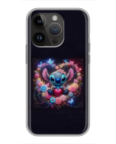 Чохол для iPhone 14 Pro Max з картинкою «Stitch у квітах» Чохол для iPhone 14 Pro Max з картинкою «Stitch у квітах»
