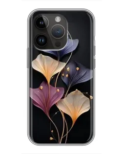 Чохол для iPhone 14 Pro Max з картинкою «Лілові квіти грації»