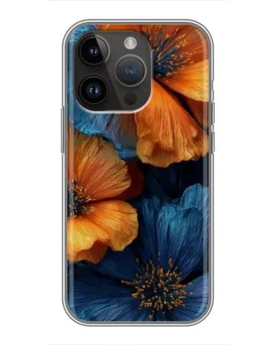 Чохол для iPhone 14 Pro Max з картинкою «Яскрава синьо-помаранчева флора» Чохол для iPhone 14 Pro Max з картинкою «Яскрава синьо-помаранчева флора»