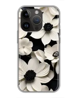 Чохол для iPhone 14 Pro Max з картинкою «Об'ємні білі квіти»