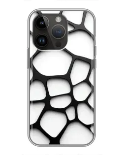 Чохол для iPhone 14 Pro Max з картинкою «Біла об'ємна сітка» Чохол для iPhone 14 Pro Max з картинкою «Біла об'ємна сітка»