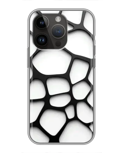 Чохол для iPhone 14 Pro Max з картинкою «Біла об'ємна сітка» Чохол для iPhone 14 Pro Max з картинкою «Біла об'ємна сітка»
