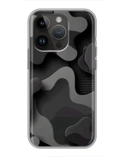 Чохол для iPhone 14 Pro Max з картинкою «Темний абстрактний камуфляж»