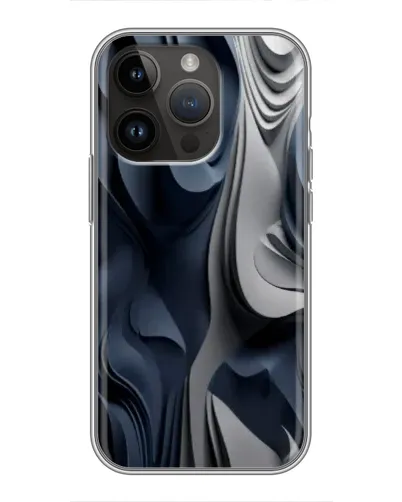 Чохол для iPhone 14 Pro Max з картинкою «Об'ємні сині складки» Чохол для iPhone 14 Pro Max з картинкою «Об'ємні сині складки»