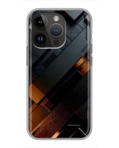 Чохол для iPhone 14 Pro Max з картинкою «Чорні геометричні блоки» Чохол для iPhone 14 Pro Max з картинкою «Чорні геометричні блоки»