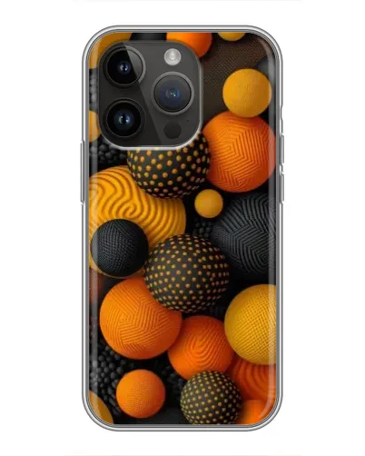 Чохол для iPhone 14 Pro Max з картинкою «Об'ємні помаранчеві сфери» Чохол для iPhone 14 Pro Max з картинкою «Об'ємні помаранчеві сфери»