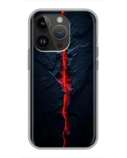 Чохол для iPhone 14 Pro Max з картинкою «Червона лавова тріщина»