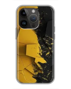 Чохол для iPhone 14 Pro Max з картинкою «Золоті уламки геометрії»