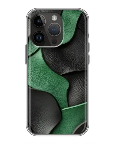 Чохол для iPhone 14 Pro Max з картинкою «Зелені шкіряні хвилі» Чохол для iPhone 14 Pro Max з картинкою «Зелені шкіряні хвилі»