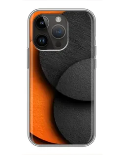 Чохол для iPhone 14 Pro Max з картинкою «Геометрія помаранчевих кіл»