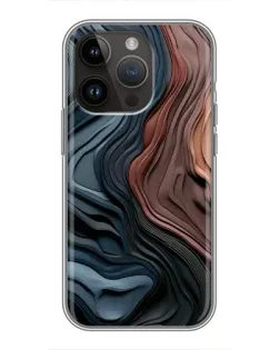 Чохол для iPhone 14 Pro Max з картинкою «Кольорові хвилі каньйону»