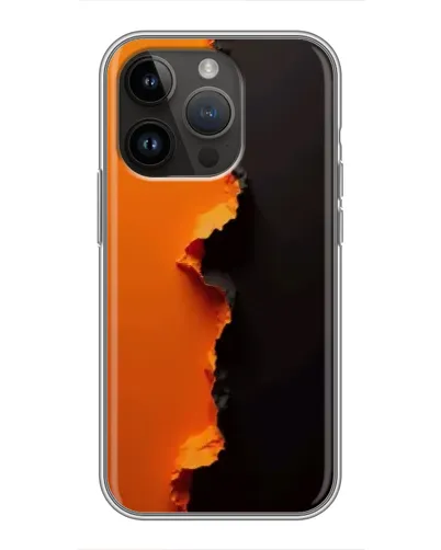 Чохол для iPhone 14 Pro Max з картинкою «Помаранчевий розлом» Чохол для iPhone 14 Pro Max з картинкою «Помаранчевий розлом»
